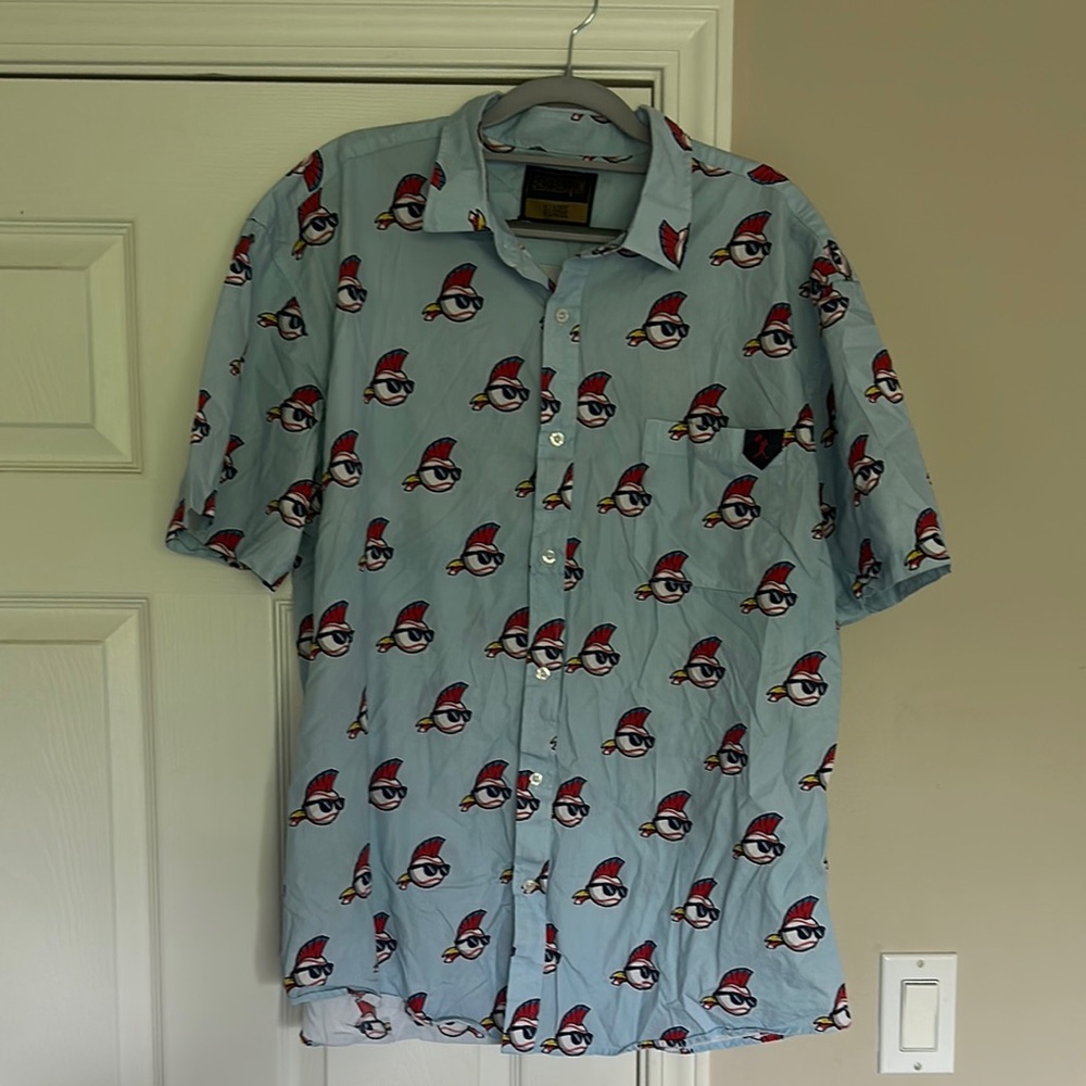 Blue “Wild Thing” Baseballism ButtonUp Shirt